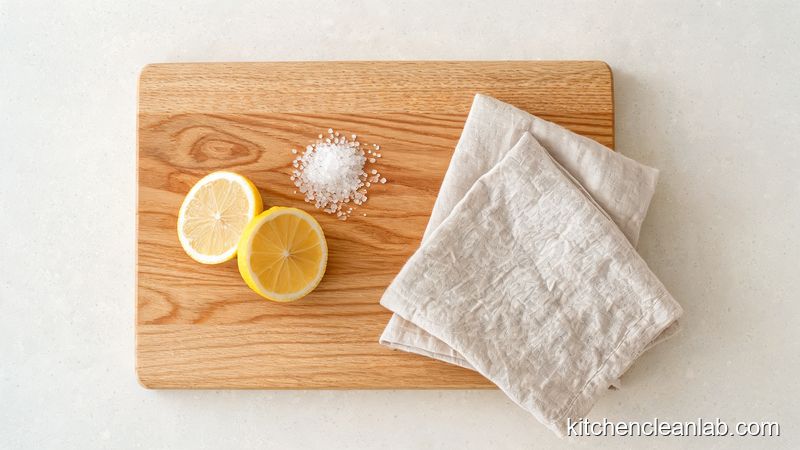 How to Disinfect Cutting Boards Using Lemon and Coarse Salt