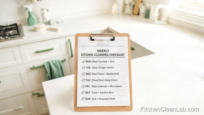 Printable Weekly Kitchen Cleaning Checklist (Step-by-Step)