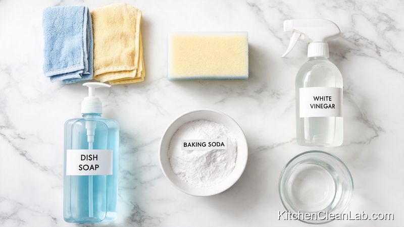 Cleaning supplies for yellowed white laminate cabinets