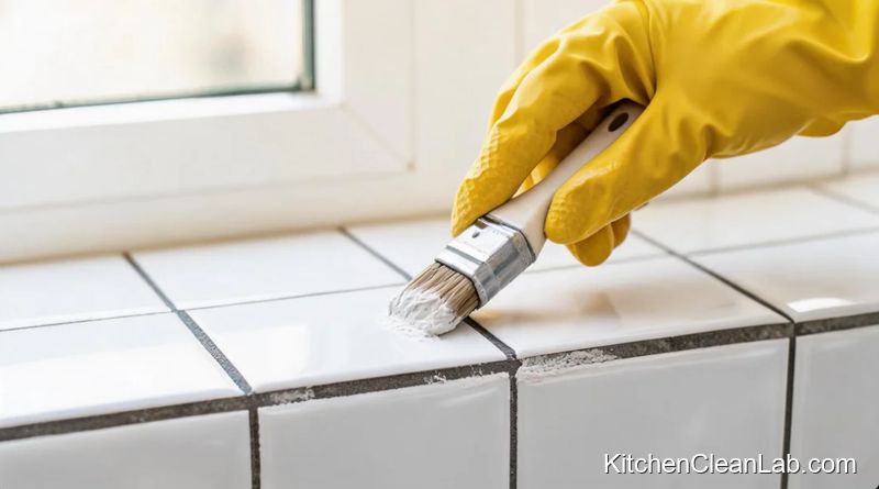 Steam cleaning tile grout on kitchen backsplash without acid